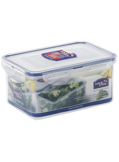 Buy Rectangular Short Food Container 1.1L Clear in UAE