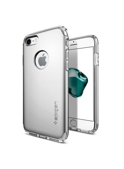 Buy Combination Hybrid Armor Cover Case For iPhone 8/iPhone 7 Satin Silver in UAE