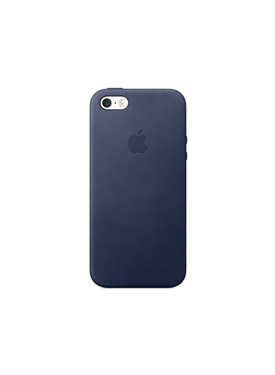Buy Leather Case Cover For Apple iPhone SE Midnight Blue in Saudi Arabia
