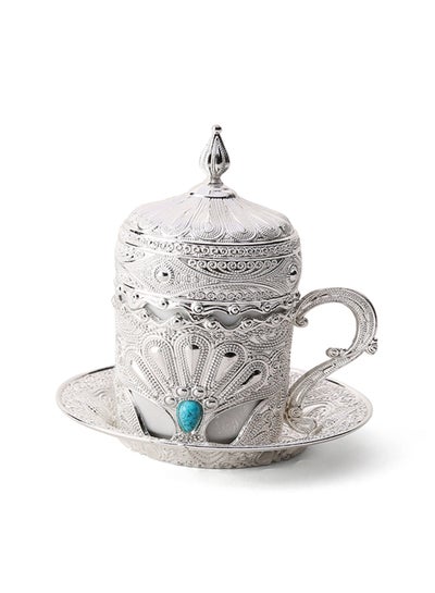 Buy Silver Plated Tea Glass Silver in UAE