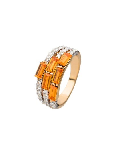 Buy Fine Gold Plated Ring With Zircons SJ-4120 in UAE