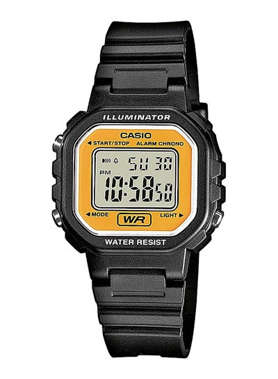 اشتري ساعة يد كوارتز رقمية بسوار من الإستانلس ستيل طراز LA-20WH-9ADF - مقاس 30 مم - لون أسود للنساء في الامارات