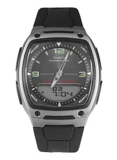 اشتري ساعة يد كوارتز بعقارب ورقمية مختلطة طراز AW-81-1A1VDF - 38 مم - لون أسود للرجال في السعودية