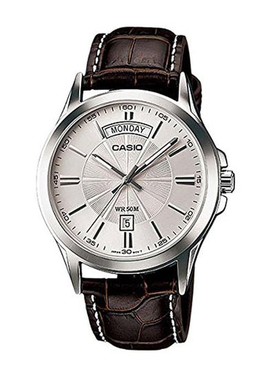 Buy Men's Enticer Quartz Leather Analog Watch MTP-1381L-7AVDF in Saudi Arabia