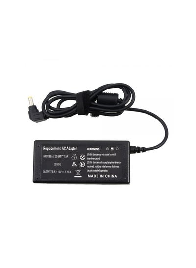 Buy Replacement Laptop Adapter For IBM 19V/3.16A - 2.5mm 60W / 310 - 310E i1411 - i1560 Black in UAE