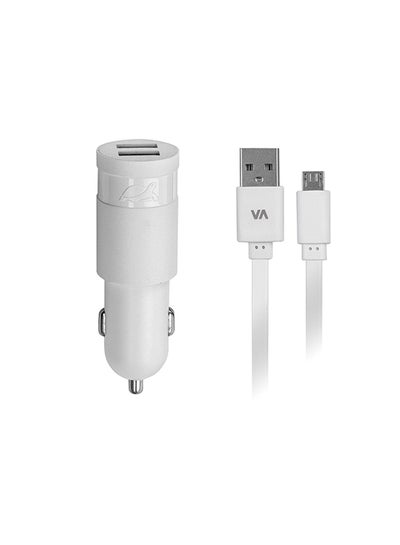 Buy Rivapower VA 4223 WD1 DC Car Charger With MicroUSB Cable White in UAE