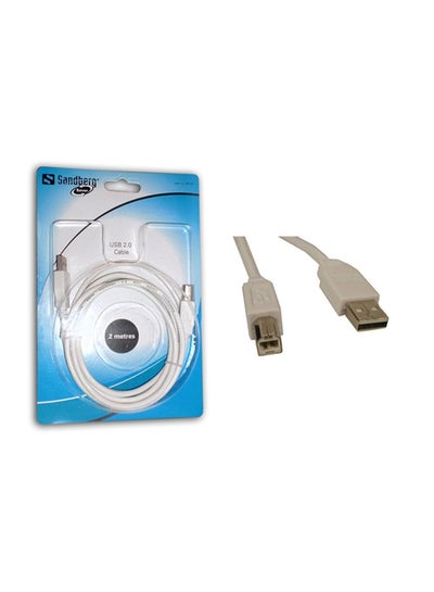 Buy USB2 A-B SAVER Cable White in UAE