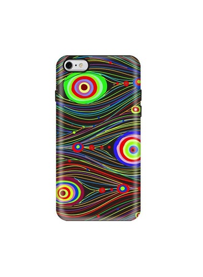 Buy Premium Dual Layer Tough Case Cover Matte Finish for iPhone 6 Plus/6s Plus Peacock Eyes in UAE