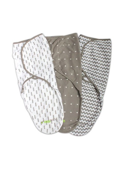 Buy 3-Piece Swaddle Cotton Blanket Wrap Set in UAE