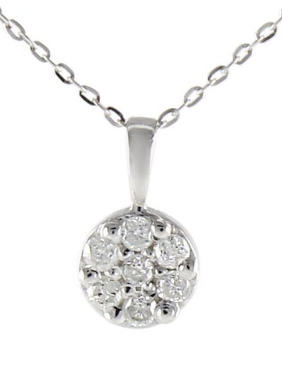 Buy 18K Solid Gold 0.07Cts Genuine Diamonds Solitaire Necklace in UAE