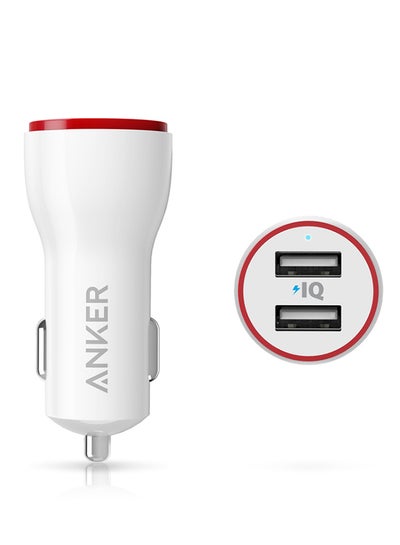 Buy PowerDrive 2 2-Port Car Charger 24W White in UAE