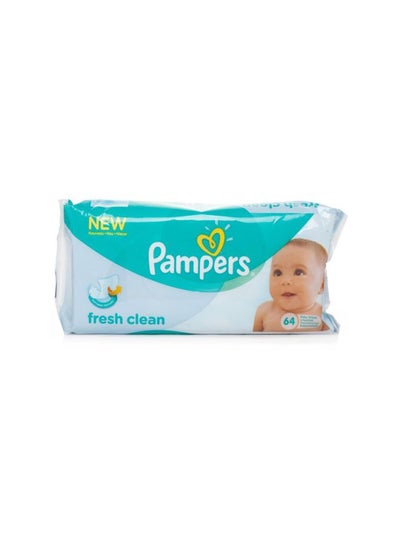 Buy Fresh Clean Baby Wipes, 64 Count in UAE