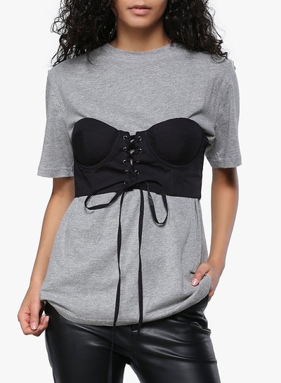 Oversized t 2024 shirt with corset