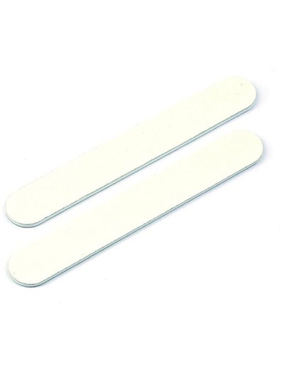 Buy 2-Piece 120 Grit Nail Files White in UAE