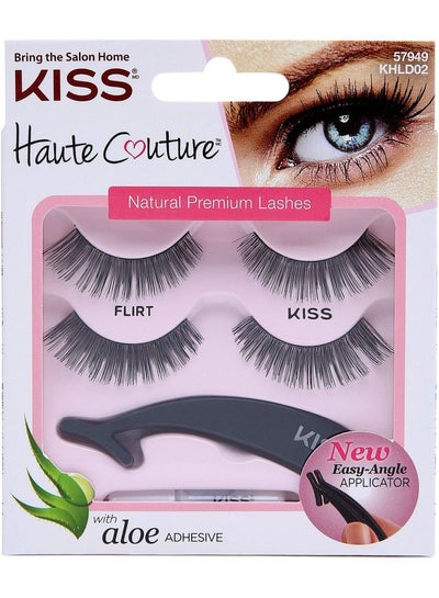 Buy Haute Couture Eyelashes Duo Pack With Applicator Multicolour in UAE