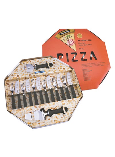 Buy 14-Piece Pizza Set Black in Egypt