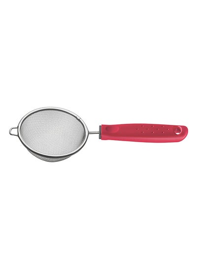 Buy Stainless Steel Strainer Red/Silver 9cm in Egypt