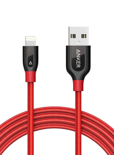 Buy PowerLine+ Data Sync And Charging Cable Red in Saudi Arabia