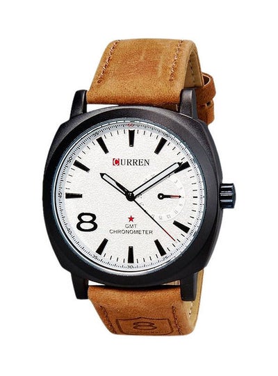 Buy Men's Leather Analog Quartz Watch X920748B in UAE