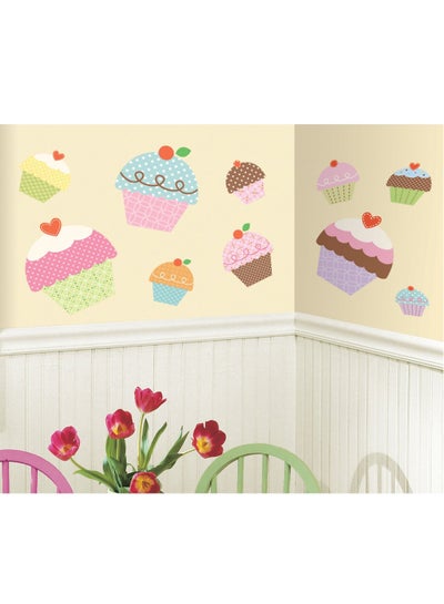 Buy Happi Cupcake Giant Wall Decals Multicolour in UAE