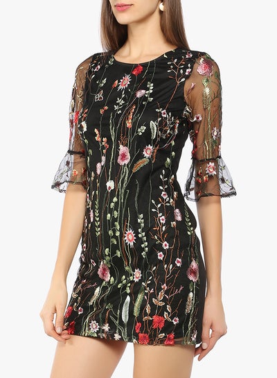 sachin and babi light blue dress Floris Embroidered Shift Dress main image 1