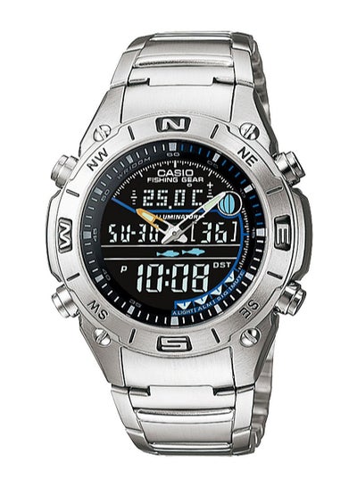 اشتري ساعة كوارتز بعقارب/رقمية من الستانلس ستيل AMW-703D-1AVDF للرجال في السعودية