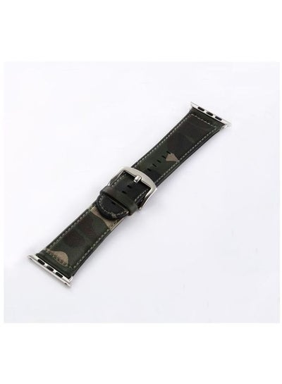 Buy Men's Leather Camouflage Wrist Band Strap in UAE