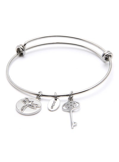 Buy Steel Bangle With Zirconia Stone in UAE