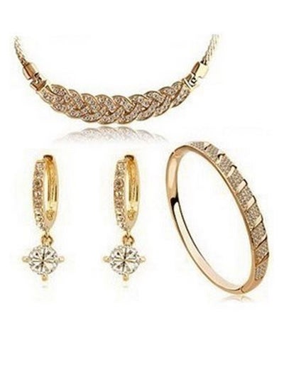 Buy Unique Braided Austrian Rhinestone Jewelry Set in UAE