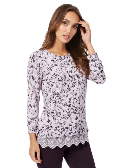 RJR.John Rocha Floral Printed Lace Trim 
