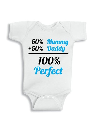 50% Daddy CBTWear 50% Mommy 100% Perfect Mom & Dad Funny Cute Novelty Infant One-piece Baby Bodysuit 