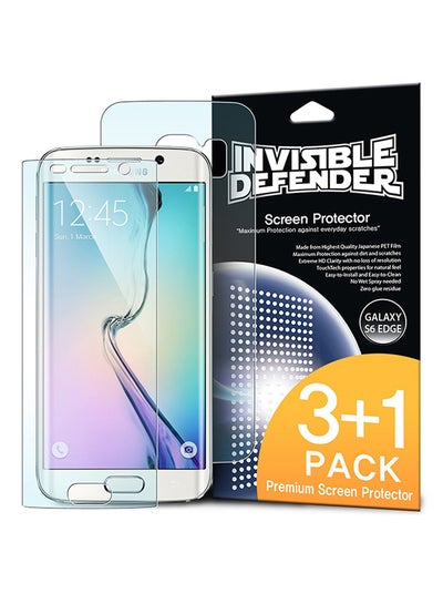 Buy Pack Of 4 HD Clarity Invisible Defender Screen Guard For Samsung Galaxy S6 Edge Clear in UAE