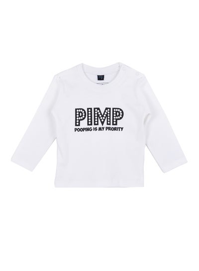 T-Shirt Long Sleeve PIMP White price in UAE, Noon UAE