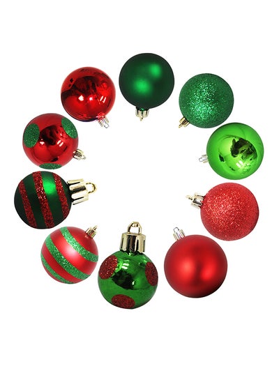 Buy Set Of 18 Christmas Balls Multicolour 5cm in UAE