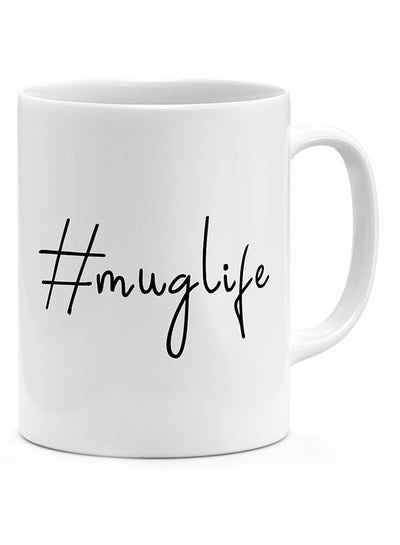 Buy Hashtag Mug Life - Coffee Mug White 11ounce in UAE