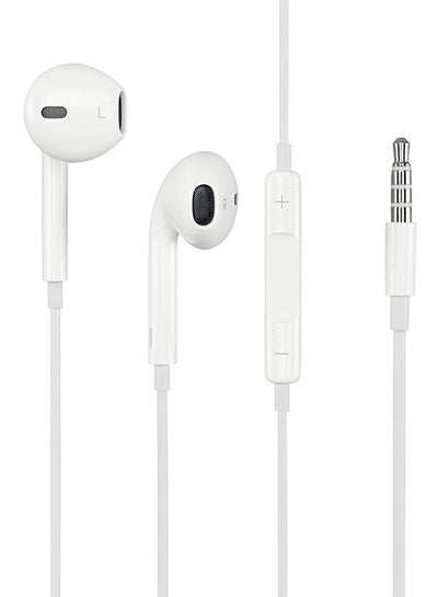 Buy In-Ear Wired Earphones With Remote White in Egypt