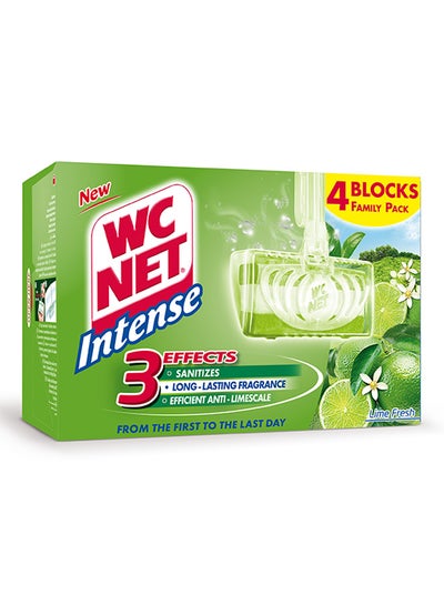 Buy Intense Lime Fresh Solid Rim Blocks, Pack of 4 34g in UAE