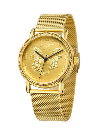 اشتري ساعة يد كرونوغراف كاجوال SW0081 - قياس 42 مم - لون ذهبي للرجال في السعودية