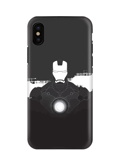 Buy Polycarbonate Dual Layer Tough Case Cover Matte Finish For Apple iPhone X Iron Man Beam in UAE