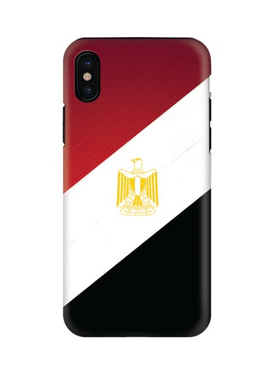 Buy Polycarbonate Dual Layer Tough Case Cover Matte Finish For Apple iPhone X Flag of Egypt in UAE