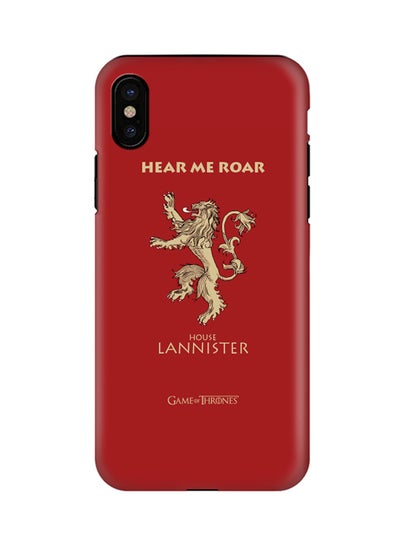 Buy Polycarbonate Dual Layer Tough Case Cover Matte Finish For Apple iPhone X GOT House Lannister in UAE