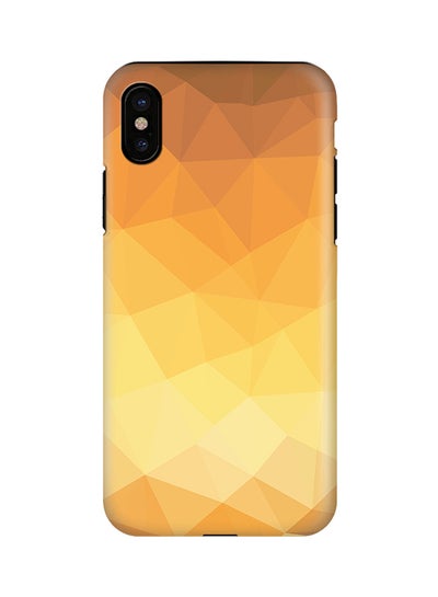 Buy Polycarbonate Dual Layer Tough Case Cover Matte Finish For Apple iPhone X Gold Bar in UAE