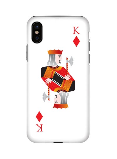 Buy Polycarbonate Dual Layer Tough Case Cover Matte Finish For Apple iPhone X King of Diamonds in Saudi Arabia