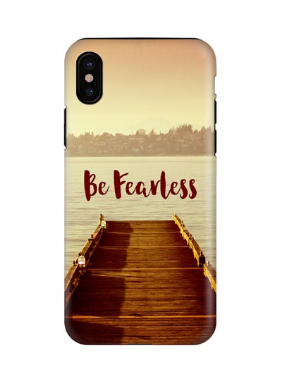 Buy Polycarbonate Dual Layer Tough Case Cover Matte Finish For Apple iPhone X Be Fearless in Saudi Arabia