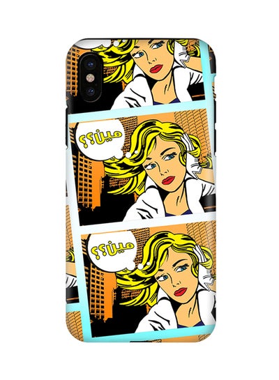 Buy Dual Layer Tough Case Cover Matte Finish For Apple iPhone X Meen Comic Strip in UAE