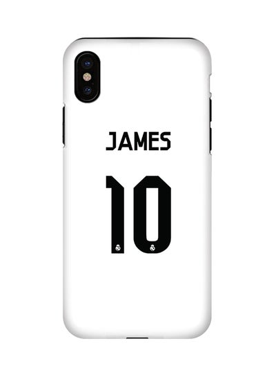 Buy Polycarbonate Dual Layer Tough Case Cover Matte Finish For Apple iPhone X James Real Jersey in UAE