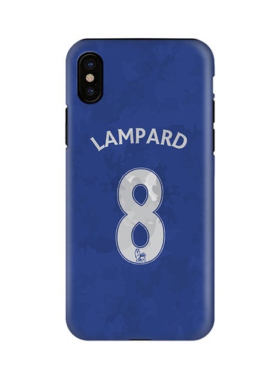 Buy Polycarbonate Dual Layer Tough Case Cover Matte Finish For Apple iPhone X Lampard Jersey in UAE