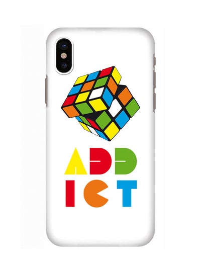 Buy Polycarbonate Slim Snap Case Cover Matte Finish For Apple iPhone X Rubiks Addict in UAE