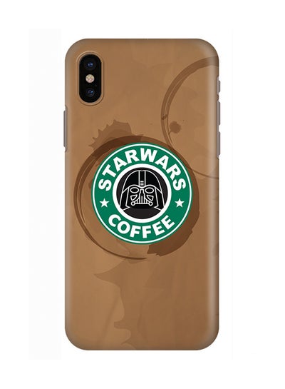 Buy Polycarbonate Slim Snap Case Cover Matte Finish For Apple iPhone X Starwars Coffee in Saudi Arabia