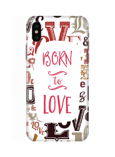 Buy Polycarbonate Slim Snap Case Cover Matte Finish For Apple iPhone X Born To Love in Saudi Arabia